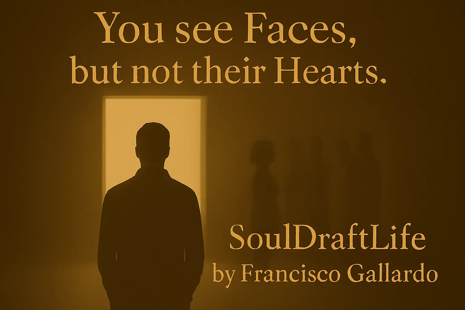 Featured image for the post The Thoughtsmith’s Mirror with a dark green aged-wood textured background, illuminated from the top right, showing the words ENVY, GRIEF, STRATEGY, and LOVE in the center, and the signature SoulDraftLife and Francisco Gallardo at the bottom.
