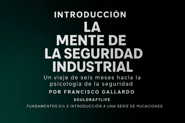 Ilustración conceptual de La Mente de la Seguridad Industrial, integrando percepción, comportamiento y prevención de riesgos laborales.