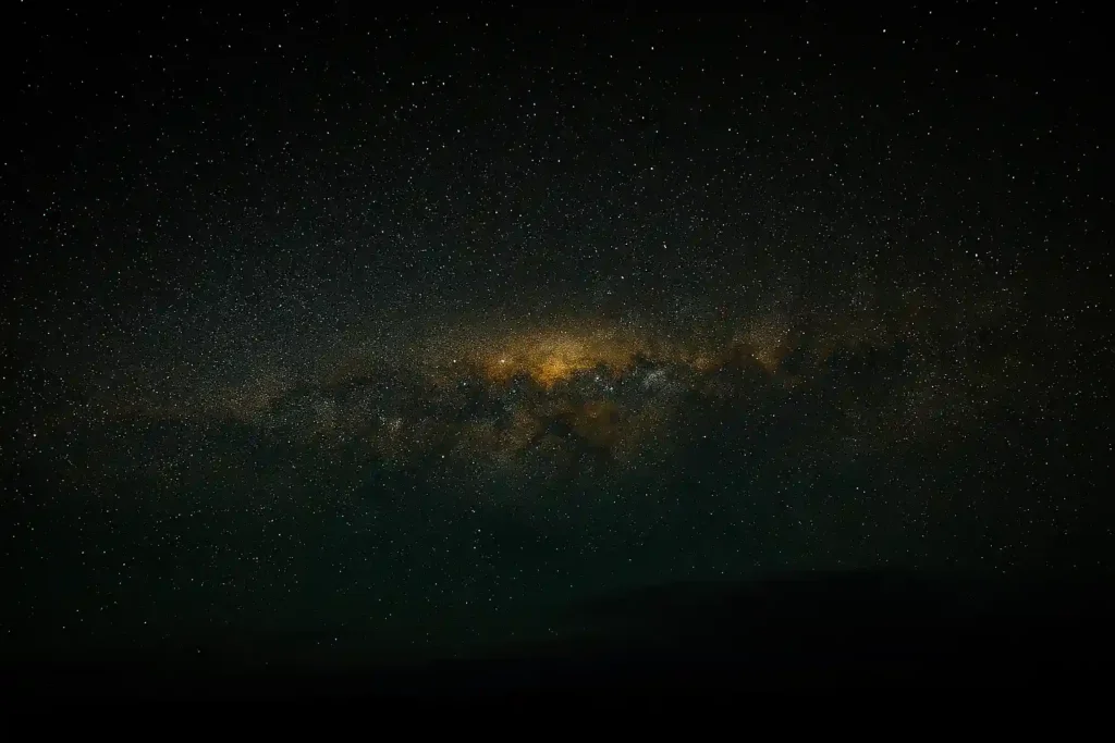 Milky Way galaxy stretching across a star-filled night sky